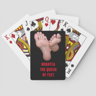 MIKAYLA DE KONINGIN VAN FEET POKERKAARTEN