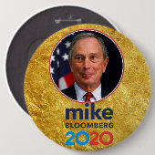 mike BLOOMBERG 2020 Ronde Button 6,0 Cm (Voorkant /achterkant)