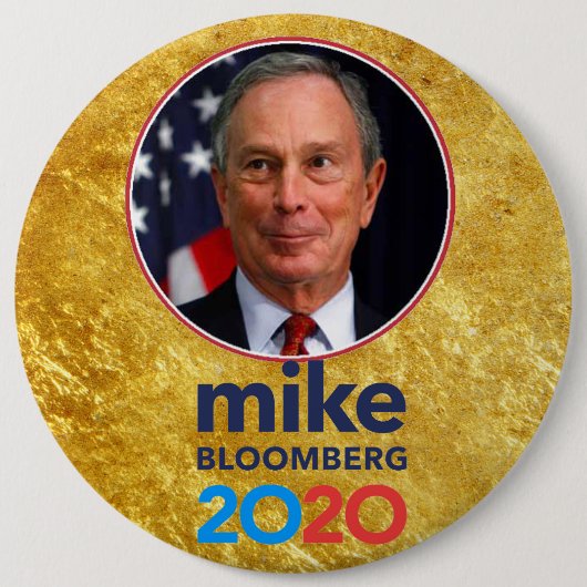 mike BLOOMBERG 2020 Ronde Button 6,0 Cm (Voorkant)