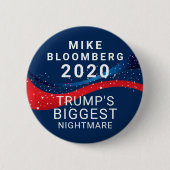 Mike Bloomberg Trumps Biggest Nightmare Ronde Button 5,7 Cm (Voorkant)