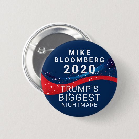 Mike Bloomberg Trumps Biggest Nightmare Ronde Button 5,7 Cm (Voorkant /achterkant)
