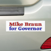 Mike Braun voor gouverneur Bumpersticker (Op auto)