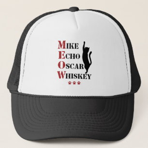 Mike Echo Oscar Whiskey MEOW Cat Trucker Pet