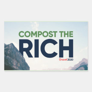 Mike Gravel zegt Compost de Rijken Rechthoekige Sticker