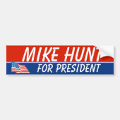 Mike Hunt For President Sjabloon Bumpersticker (Voorkant)