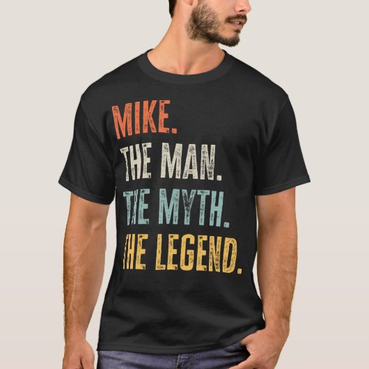 Mike Man Myth Legend Funny Beste Naam Mike T-shirt (Voorkant)