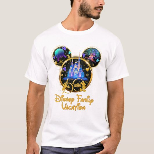 Mike Mouse Head Meest Magical World Family Vacking T-shirt (Voorkant)