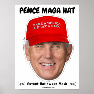 Mike Pence MAGA Pet Halloween Masker Poster