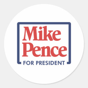 Mike Pence voor President 2024 Ronde Sticker