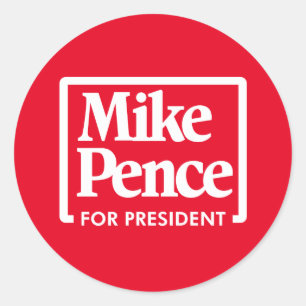 Mike Pence voor President 2024 Ronde Sticker