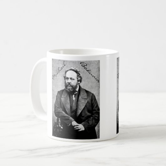 Mikhail Bakunin Anarchist Coffee Mok (Voorkant links)