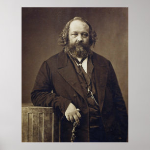 Mikhail Bakunin Russisch Anarchist tegen Nadar Poster