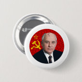 Mikhail Gorbachev Button (Voorkant /achterkant)