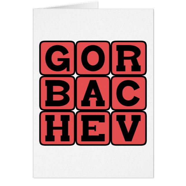 Mikhail Gorbachev, Russische leider (Voorkant)