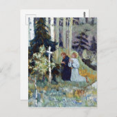 Mikhail Nesterov De stichting van Trinity Sergius Briefkaart (Voorkant / Achterkant)