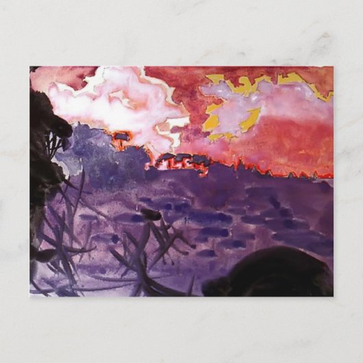 Mikhail Vrubel - Fantastisch landschap Briefkaart (Voorkant)