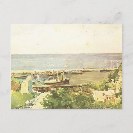 Mikhail Vrubel- Odessa-haven Briefkaart (Voorkant)