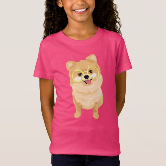 Miki De Cool Pomeranian T-shirt (Voorkant)