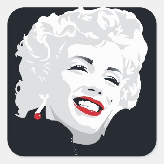 Miki Marilyn Vierkante Sticker (Voorkant)