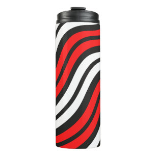 Mikitez roodwitte candycane Christmaspattern Thermosbeker