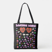 Mikitiez aangepaste valentijn grappige lovebug sof draagtas (Achterkant)