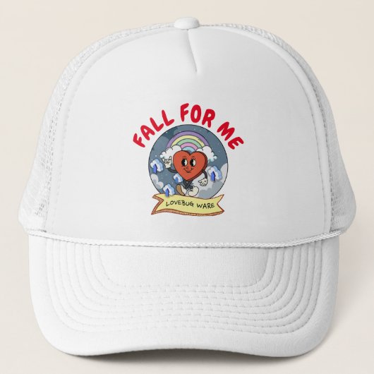 Mikitiez aangepaste valentijn grappige lovebug sof trucker pet (Voorkant)