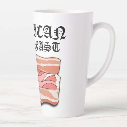 Mikitiez amerikaans ontbijt spek ei juli picknick latte mok (Rechts)