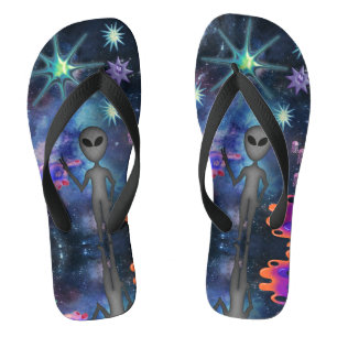 Mikitiez aquarius sterrenstelsel zomer gloed  teenslippers