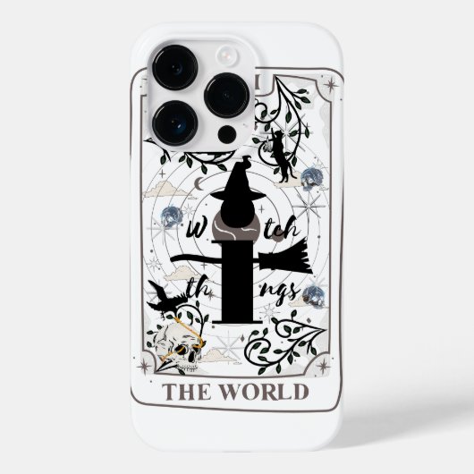 Mikitiez basic heks tovenaar tarotcard zwart Case-Mate iPhone case (Achterkant)