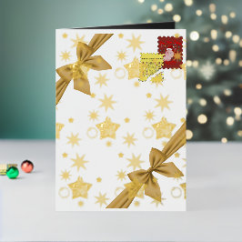 Mikitiez Christmasnoel angle gift star Folie Feestdagenkaart