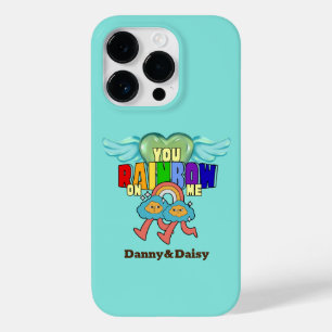 Mikitiez cupid schattige regenboog tweeling vriend Case-Mate iPhone 14 pro hoesje