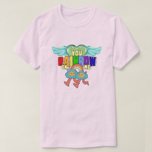 Mikitiez cupid schattige regenboog tweeling vriend t-shirt