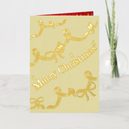 Mikitiez gothmas ribbon redwhite candycane x'mas folie feestdagenkaart