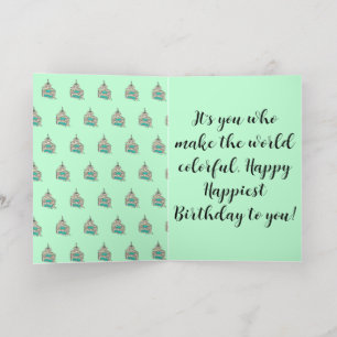 Mikitiez HappyBirthday cakesseason sprenkelballon Folie Wenskaart