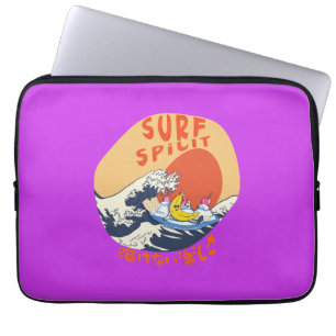 Mikitiez japanesewave zomer surf animemanga laptop sleeve