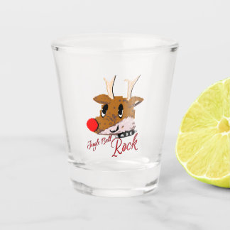 Mikitiez jinglebellrock punk gothmas reindeer shot glas