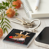 Mikitiez jinglebellrock punk gothmas reindeer sleutelhanger (Voorkant Rechts)