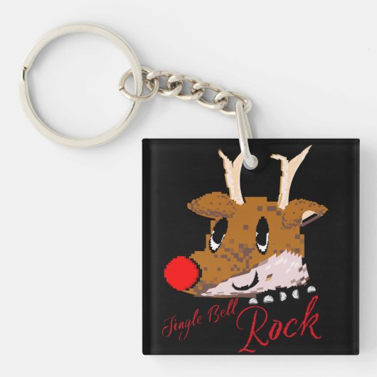 Mikitiez jinglebellrock punk gothmas reindeer sleutelhanger (voorkant)