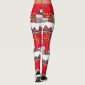 Mikitiez kerst santa snowboard crew pinguïn leggings (Achterkant)