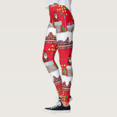 Mikitiez kerst santa snowboard crew pinguïn leggings (Links)