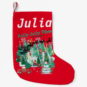 Mikitiez klassiek witte kerst licht vrolijke hulst kleine kerstsok