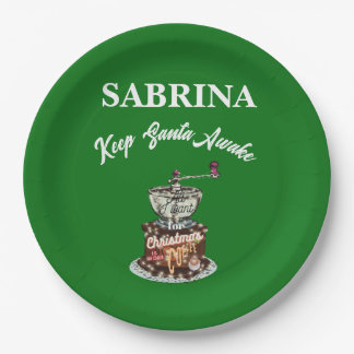 Mikitiez koffie kerst citaat schattige cafeïne papieren bordje