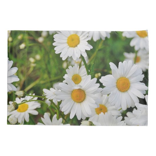 Mikitiez mini wit madeliefje wilde bloem kussensloop (Achterkant)