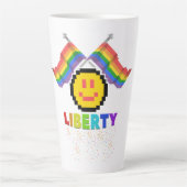 Mikitiez PE Olympische Spelen donut regenboog spor Latte Mok (Voorkant)