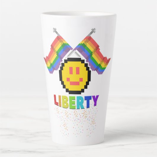 Mikitiez PE Olympische Spelen donut regenboog spor Latte Mok (Voorkant)