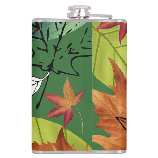 Mikitiez pisces natuur selflove roos flower heupfles (Achterkant)