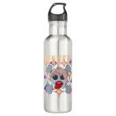 Mikitiez rockster schedel rode verjaardag redlip waterfles  (Voorkant)