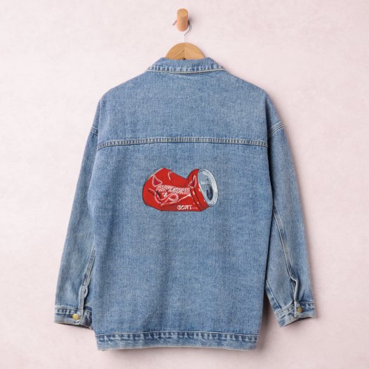 Mikitiez rode Steenbok cola pop ster Denim Jacket (Hangar)