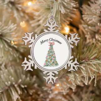 Mikitiez rustieke kerst vintage gezellig boerderij tin sneeuwvlok ornament