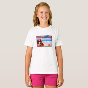 Mikitiez Thailand kokosnoot strand lotus roze wit T-shirt
